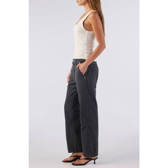 AMO Billie Field Straight Leg Cropped Pant in Pewter 30 - Picture 3 of 7